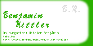 benjamin mittler business card