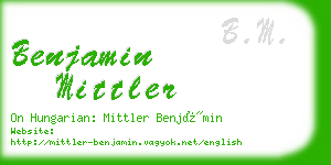 benjamin mittler business card